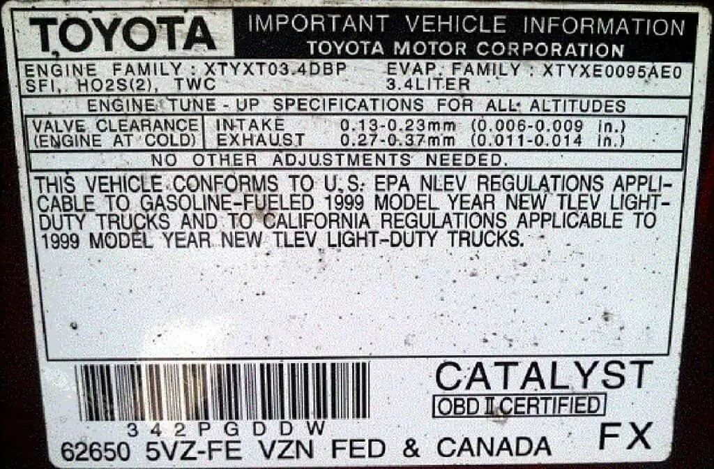 catalyst sticker federal and california regulations