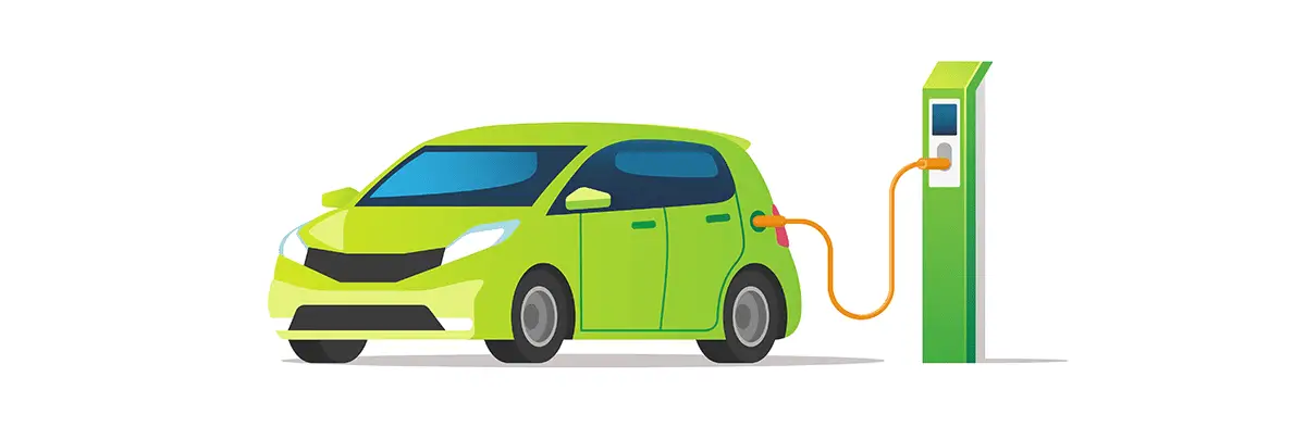 illustration of a zero emission vehicle recharging