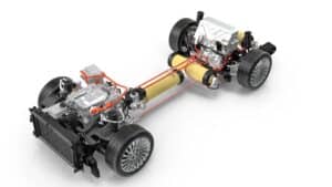 3D cutaway Hydrogen Car Chassis