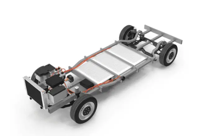 3D cutaway of electric battery powered car