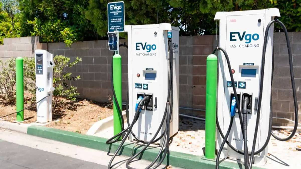 EVgo fast chargers in the street