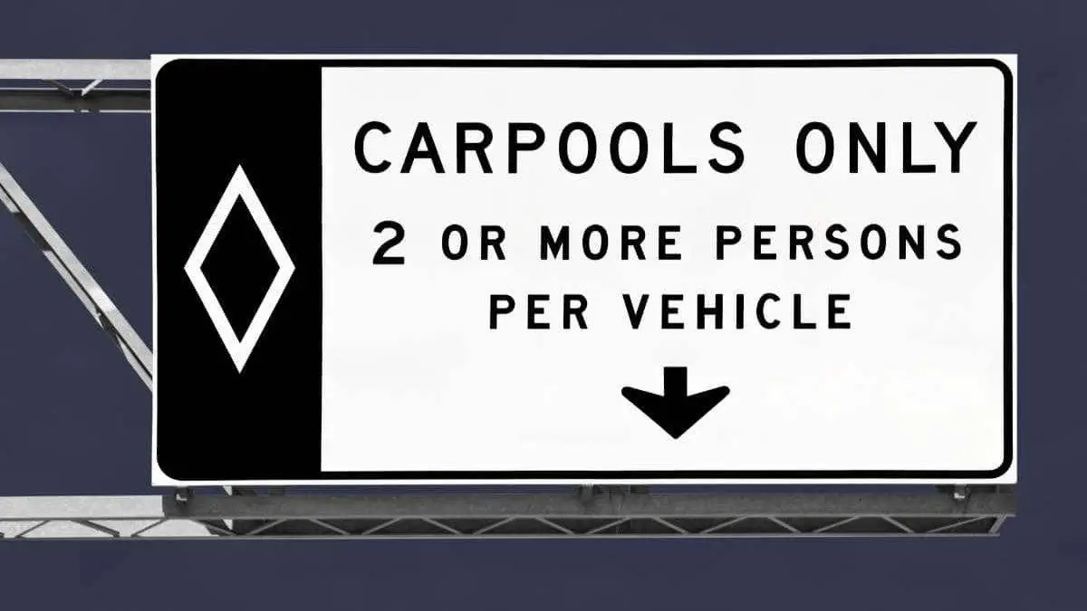 carpool lane sign