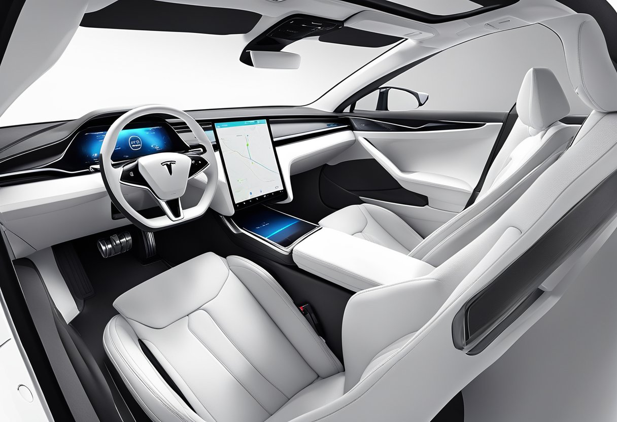 The Tesla 2023.20.8 controls feature a sleek, minimalist design with a large touchscreen display and tactile buttons for easy access to vehicle functionality